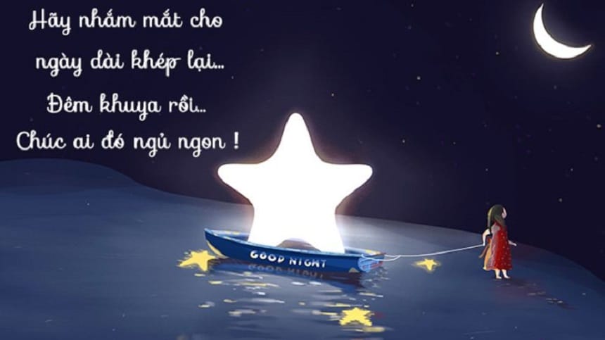 Gửi lời chúc ngủ ngọt ngào đến chàng trai