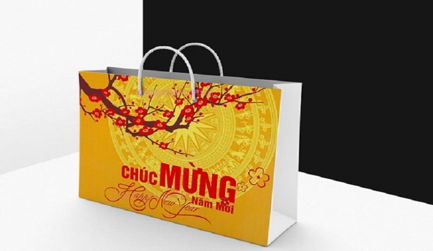 Thiết kế và họa tiết trên túi chúc mừng năm mới