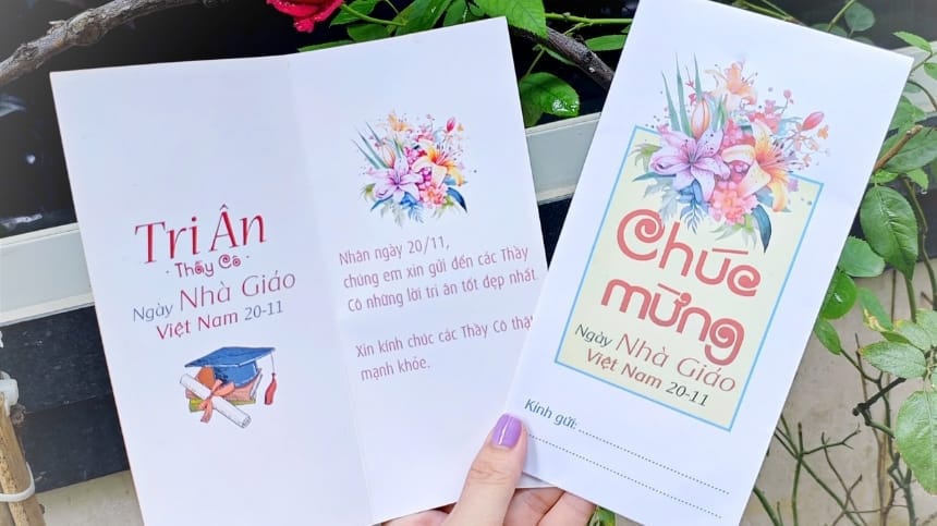 Mỗi lời chúc đều là một lời tri ân gửi đến các thầy giáo
