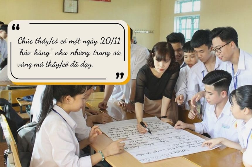 Sự tinh tế của từng lời chúc mùa Hiến chương gửi đến cô giáo