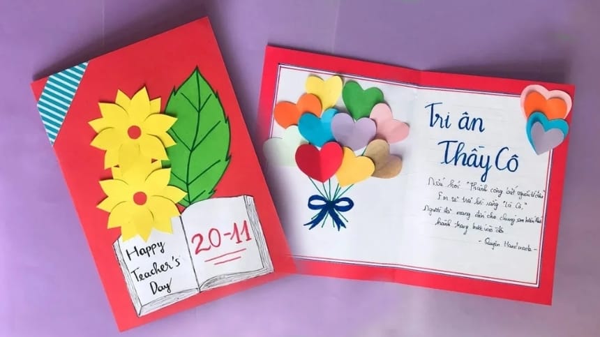 Tự tay thiết kế thiệp 20/11 gửi tặng các thầy cô