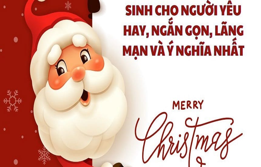 Chúc giáng sinh ngọt ngào, lãng mạn cho người yêu