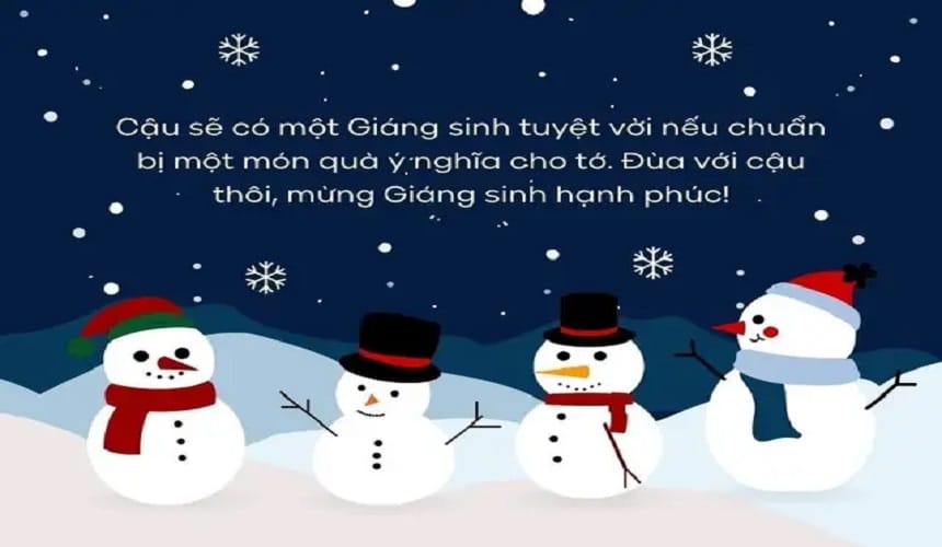 Lời chúc giáng sinh hài hước tặng bạn bè