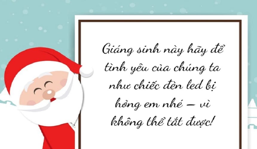 Lời chúc giáng sinh hài hước tặng người yêu