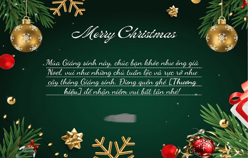 Lời chúc giáng sinh ngắn gọn cho khách hàng