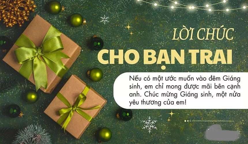 Lời chúc giáng sinh ngắn gọn tặng bạn trai