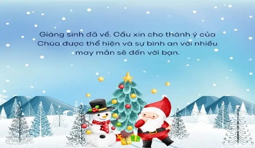 Chúc mừng giáng sinh đến những người bạn theo đạo