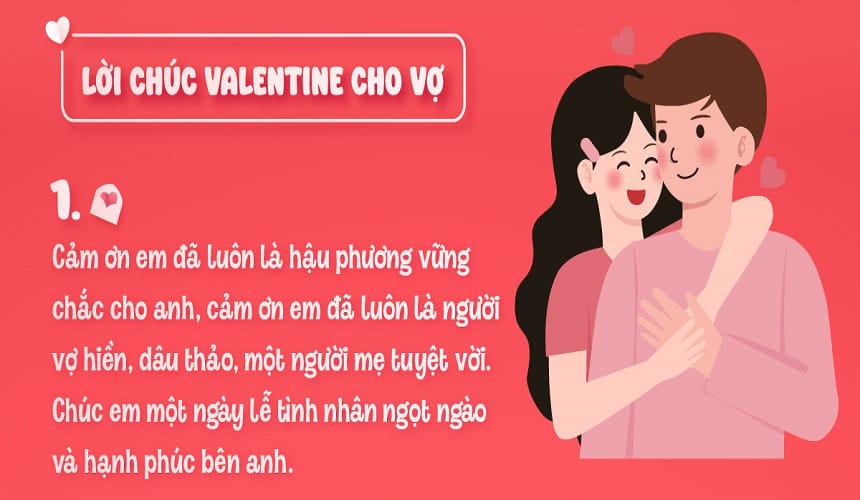 Top câu chúc vợ ngọt ngào vào ngày lễ tình nhân
