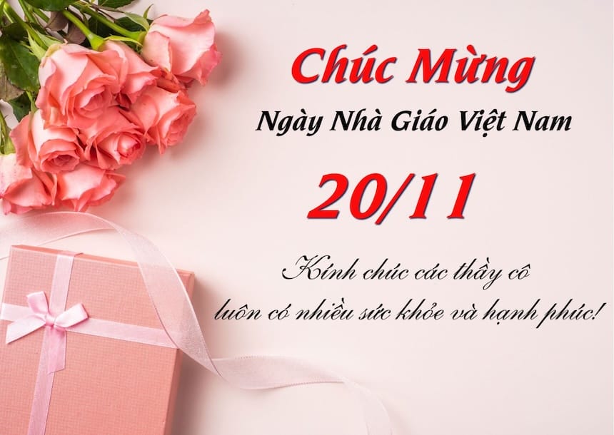 Gửi tặng thiệp 20/11 cho thầy cô bằng sự chân thành