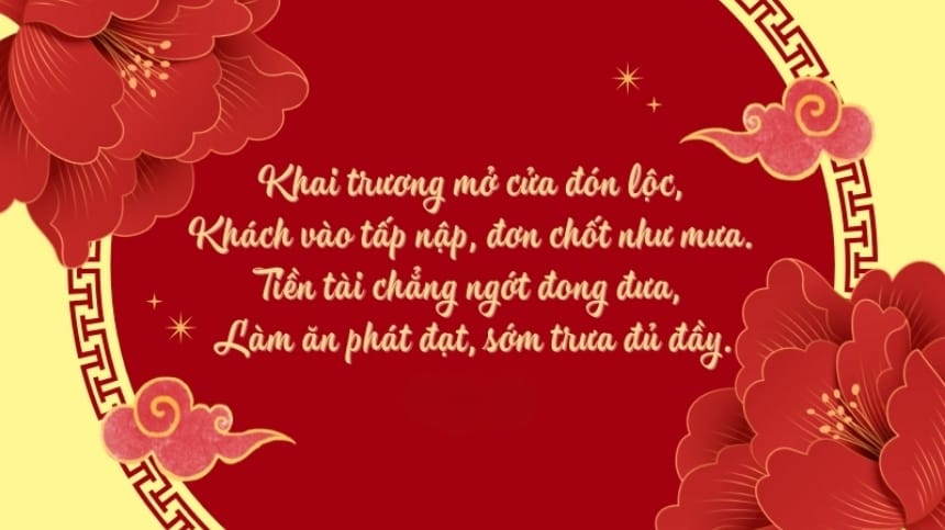 Một lời chúc khai trương ngắn gọn nhưng cực kỳ ý nghĩa