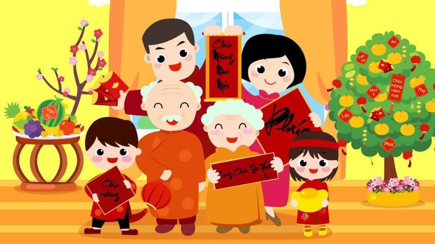 Khoảnh khắc chúc Tết bố mẹ ông bà ngày đầu xuân vô cùng xúc động