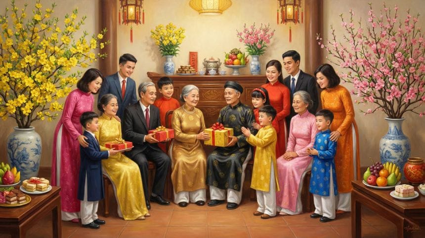 Lễ mừng thọ tuổi 70 thể hiện lòng thành của con cháu