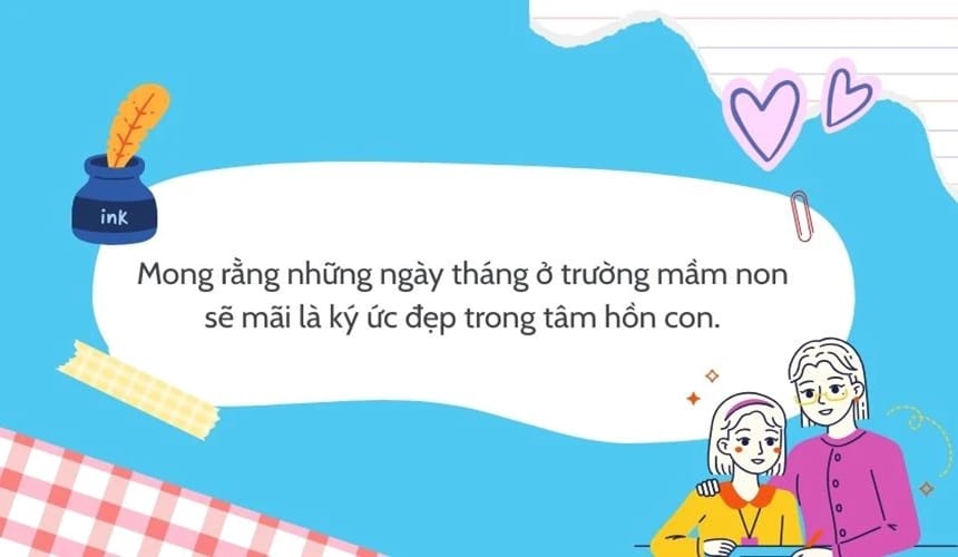Những lời chúc học sinh mầm non ngắn gọn