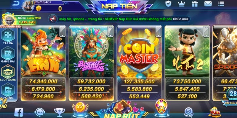 Tổng quan về sảnh nổ hũ Sumvip