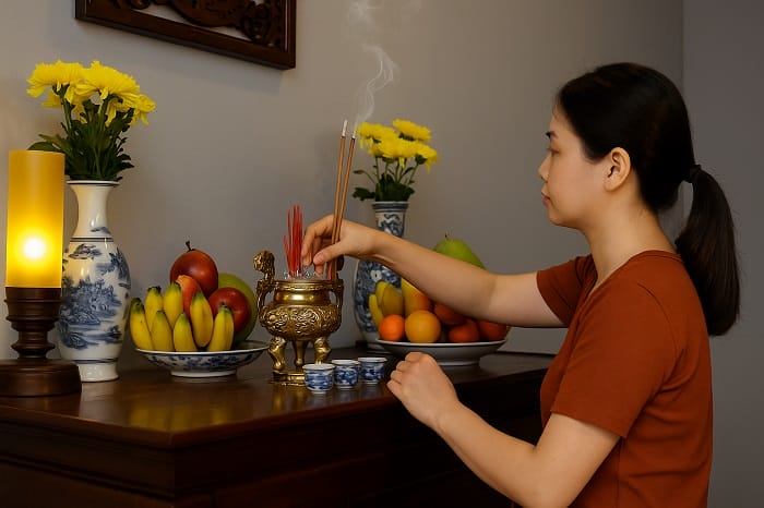 Cúng cáo trước ngày giỗ là được thực hiện trước ngày giỗ chính một ngày
