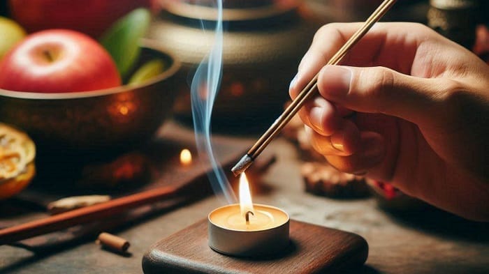 Thắp hương với số nén phù hợp trong lễ cúng giỗ
