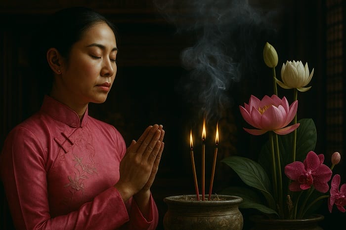 Văn khấn rằm tháng 10: Hướng dẫn cúng Tết Hạ Nguyên đầy đủ, trang nghiêm